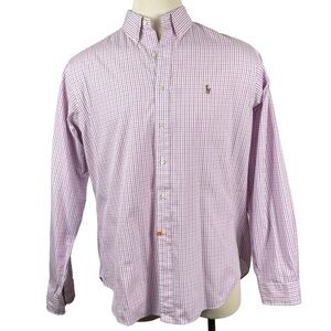 Ralph Lauren Classic Fit Pink &‎ Blue Plaid Button Down
